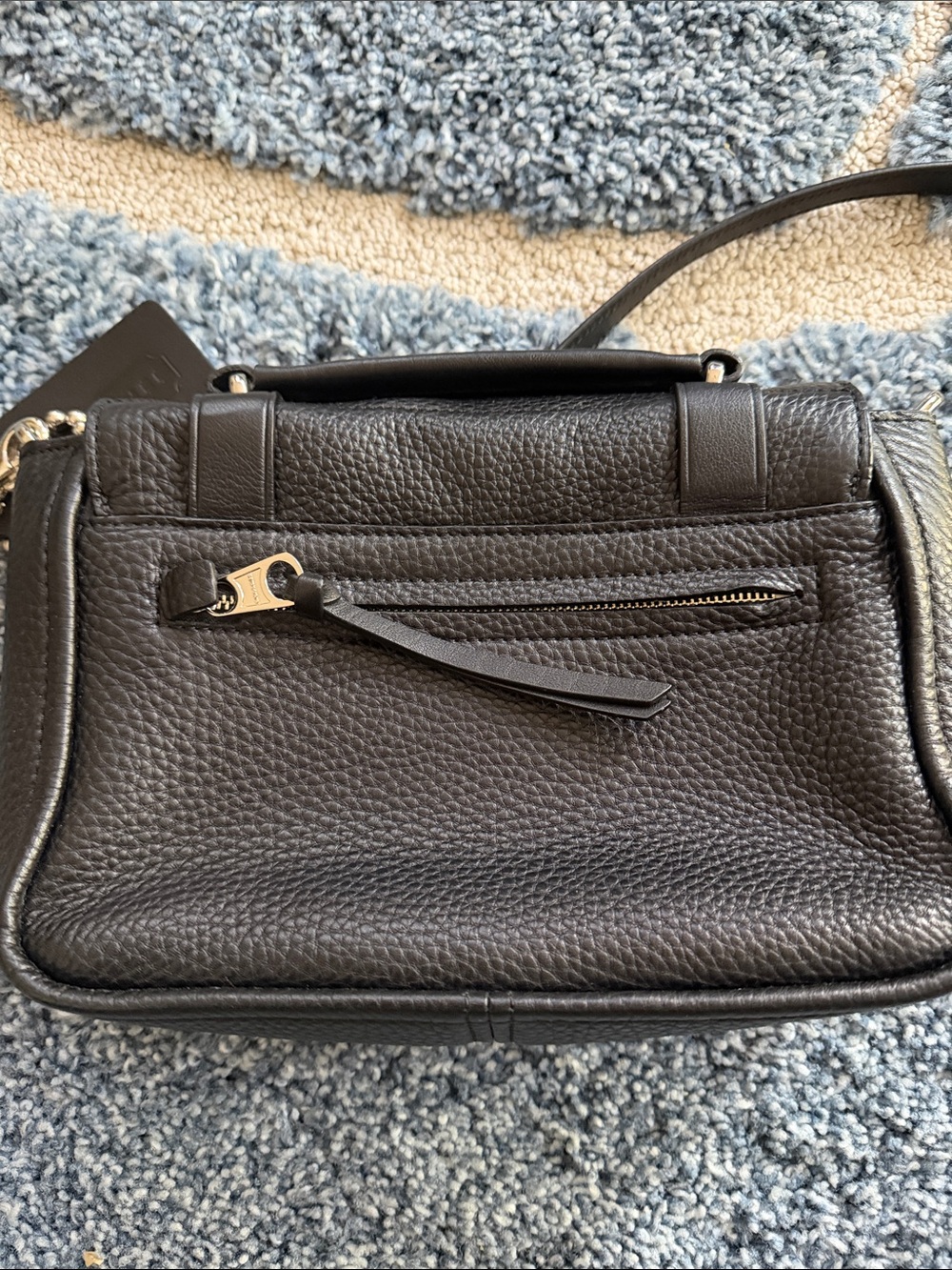 NWT…Coach Black Pebbled Leather Turnlock Crossbody Bag with Strap - Picture 10 of 11